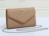 2022 luxury handbag shoulder bag women bags brand LOULOU Y-shaped designer seam leather ladies metal Chain high quality clamshell messenger gift box wholesale 051