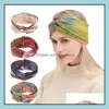 Head Bands Saç Takı Avrupa ve Amerikan Bohem tarzı Yeni Elastik Spor Bandı Ladies Tie-Boya çapraz bandaj Head Band Drop Teslimat 2021