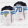 VipCeoMit Finland Sakari Manninen 2019 IIHF World Championship Jersey Niko Mikkola Kristian Kuusela Jere Sallinen Harri Pesonen Juho Lammikko Maillots