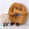 Cute Bread Doll Cuddle Bear Pretzel Sop Croissant Food Snack Pillow Stuffed Peluche Prop Decoration Children Present J220704