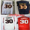 2021 Hommes City Navy Stephen 30 Curry Maillots Bleu Jaune Basketball Rouge Blanc Chemises Cousues Broderie Expédition Rapide Respirant Taille S-2XL