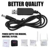 محول توصيل الطاقة USB Boost Cable 5V to 9V12V Power-Power- Bank USB- to DC 2.1*5.5mm Cables Wireless Router 1A Powers Cord