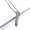 Designer Pendant Necklaces Fashion Whistle Design Stainless Steel Inlaid Diamond Necklace Fashion Jewelry289r