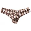 Mutande 4 pezzi Plaid traspirante Sottile Biancheria intima da uomo sexy Slip Bikini da uomo ad asciugatura rapida Lingerie gay Sexi Y32Mutande