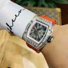 Смотреть наручные часы дизайнерский дизайн бизнес -отдых Richa Milles Mens Полностью автоматические механические часы, выпущенные с бриллиантами, полными звезд PE