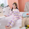 Flannel Kids Pajamas Autumn Winter Girl Boy Sleepwear Set Baby Clothes Animal Cartoon Coral Fleece Childrens Pyjamas 220721