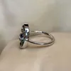 Anéis de casamento Criação única e incorporação do anel de pedra colorida do anel de mulheres simples e bonito da senhora de jóias de jóias de metal rita22