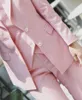 Bankiet ślubny damskie damskie kombinezony Solidne kolory spodnie w kamizelce różowy trzyczęściowy zestaw blazersów marynarki kamizelki f028 600