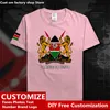 Republik Kenia Kenianisches Land-T-Shirt Benutzerdefinierte Jersey-Fans DIY Name Nummer High Street Fashion Loses lässiges T-Shirt 220616