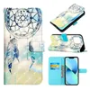 Portafoglio in cartone animato 3D Bling Custodie in pelle con supporto per teschio e unicorno LFlower per iPhone 14 Pro max