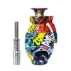 Smoking Accessories Silicone Nectar Collector with 14.4mm joint Stainless Steel tip Mini Nector Collector kit dab oil rig smoke pipe glass water bong