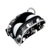 1PC Mini Golf Ball Bag Tees Holder Skull Design PU Leather Golf Waist Pouch Storage Bag Container Zipper Closure Carabiner
