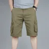 Last shorts män sommar casual mulit-pocket joggers byxor andas stor hög hög 42 44 stor storlek 220325