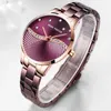 Luxo High End Stainless Stoneless Band CWP Womens Assista Japanese Quartz Movimento Diamante Crystal Crystal Ladies Watches 0263L mini