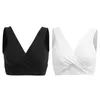 Reggiseno allattamento in cotone Reggiseni gravidanza maternità in puro colore Reggiseno allattamento per l'allattamento Reggiseno allattamento al seno in cotone organico 220621