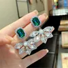 Dangle & Chandelier Beautiful Shinning Crystal Rhinestones Leaf Drop Earrings For Women Korean Style 2022 New Pendientes