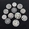 Charms Natural Sea Shell Pendant Hollow Tree Of Life Phoenix Shape Handicraft Carving DIY Jewelry Crafts Accessories WholesaleCharms