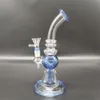 7.8Inches Blauwe tabakspijpen Dikke glazen watergrenzen Roken Was Water Pijp Hookahs Accessoires met 14mm Kom