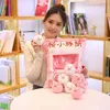 CM Creative Plushie Bag Pudding Plush Toys Indoor Mini Animal Balls Pop Kawaii Rabbit Pig Marchewka na serwetkę J220704