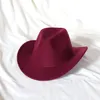 Beretten Natuurlijke kleur Western Cowboy Hat Dames Crimped Girl Fedora met Leather Toca Knight Hatberets Oliv22