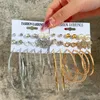 9 paires de boucles d'oreilles Vintage pour femmes, ensemble de boucles d'oreilles en forme de cœur, nœud géométrique, créatif, Simple, bijoux