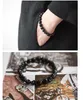 Beaded Strands Black Skull Bracelets Stretch Cord Bbracelet Jewelry Elastic Natural Stone Designer Pulseras Wholesale Lot BijouxBeaded Lars2