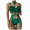 Sexy set vrouwen sexy set lingerie vrouwelijk perspectief kanten ondergoed halter kousenband slaapkleding porno intieme erotische lingerie sex kostuums beha lingerie