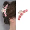 Morsetti dolci per donna Ragazza Fiore Floreale Perla Accessori per la testa fatti a mano coreani Moda Artigli per capelli geometrici