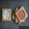Buona qualità Scatola di imballaggio sottobicchiere di carta kraft vuota con finestra Scatole regalo fai da te per tazza di ceramica Tappetino per tazza Imballaggio Drop Delivery 2021 Off