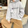 Modebrev tryckt hoodie manlig koreansk lös casual hip-hop tröja element top coat vintage hoodie män streetwear kvinnor