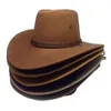 Berets Men Summer Travel Sun Visor Wide Brim Casual Horse Riding Western Cowboy Hat Cap HatBerets