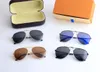 2022 Mode Runde Sonnenbrille Brillen Sonnenbrille Designer Marke Schwarzer Metallrahmen Dunkle 50mm Glaslinsen Für Herren Damen Bessere braune Hüllen