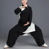 الملابس العرقية التقليدية الصينية تايجي الأكمام الطويلة wushu taichi نساء الكونغفو الزي الرسمي الزي الرسمي tai chi التمرين 12445