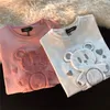 Japanische Liebe Bär Paar T-shirt Frauen Nette Kurzarm Tops Sommer Oversize Lose Beiläufige Weibliche T-shirts Frauen Kleidung 220321