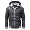 Men's Vests Men Hoodies Winter Thick Warm Fleece Zipper Coat Sportwear Male Streetwear Sweatshirts Men#g Kare22