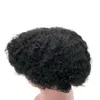 WIG MEN MEN WIG TUPEE Swiss Mono Lace Afro Curly Human Toupee Toupee для Mens218o