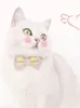 고양이 칼라 리드 애완 동물 개 귀여운 컬러 매칭 칼라 조절 가능한 bowknot과 벨 손으로 셀 수있는 부드러운 고양이 야외 공급