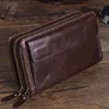 Carteiras de luxo de couro genuíno masculino de vaca gullet gânica feminina bolsa de moeda clipe moda moda manual bolsas de embreagem walletswallets