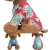 Hawaiiaanse kleding hond zomer huisdier stijl blad bedrukt strand shirts voor puppy kleine grote kat hond chihuahua kostuum huisdier kleding