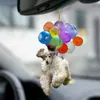 Innendekorationen Acryl Auto Hängende Verzierung Niedlicher Hund Schlüsselanhänger Anhänger Ballon Bunt Glücklich mit Geschenkstimmung N4E8Interior