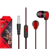 Hifi trådbundna hörlurar in-öron hörlurar fjärrstereo 3,5 mm headset öronsnäckor med mikrofonmusikörlurar för iPhone Samsung Huawei Alla smartphones DHL