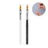 Black and White Wooden Handle Delicate Wool Head Nail Art Carving Pen 2pcs