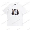 22SS Erkek Kadın Tasarımcılar Tişörtler Tee Paris 1917 Kulak Buğday Oyunu Baskı Pamuk Kısa Kollu Mürettebat Boyun Sokak Giyim Xinxinbuy Siyah Beyaz XS-L