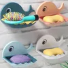 Whale-shaped punch-free soap rack bathroom drain box toilet rack punch-frees wall hanging racks household suppliess