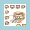 Urok bransoletki biżuteria 3pcs/zestaw Elastyczna kryształowa bransoletka diamentowe serce korona drzewo życia scl motyl bangle Sets