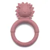 Lejon baby teether ring silikon molar stick leksak armband lejon form bett tänder 10 färger m4143