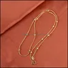 Chains Gold Chain Necklace For Pendant Diy Plated Copper Twisted Rope Wholesale Beautifly Jewelry Drop Delivery 2021 Necklaces Pendant Dhjul