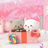 Mitao Cat First Generation Blind Box Cute Cartoon Doll Hand Office Ornaments Childrenal Birthday Present Toys 220520