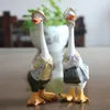 Garden Decorations Duck Family Statue Resin Ornaments Home Decor Cartoon Art Animal Sculpture Outdoor Landscape Pond Yard Lawn Decoration