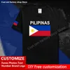 Philippines Pilipinas mens t shirt Custom Jersey Fans DIY Name Number Brand High Street Fashion Hip Hop Loose Casual Tshirt 220616